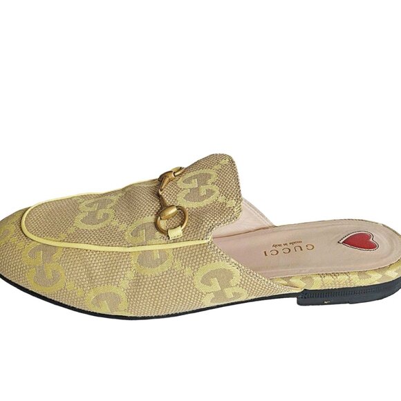 GUCCI YELLOW JUMBO GG PRINCETON SLIPPERS (38.5) - Picture 8 of 13